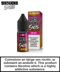 Six Licks - Love Bite Nic Salt