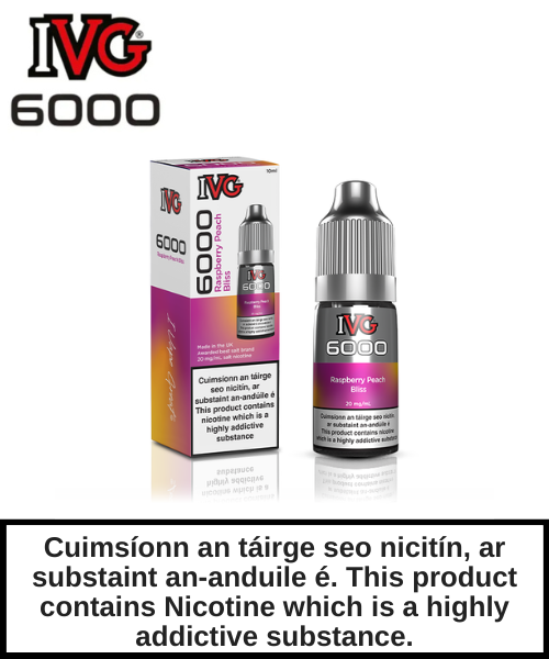 IVG 6000 Salt - Raspberry Peach Bliss 10ml